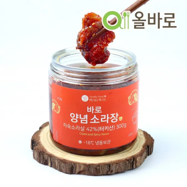 바로푸드 올바로 특제 양념 소라장 300g 1통 2통