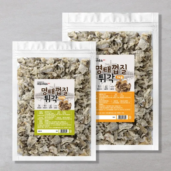 명태껍질 튀각 부각 튀김 맛있는 일품수제 솔트맛 황태껍질 콜라겐 사은품증정, 1kg, 1개