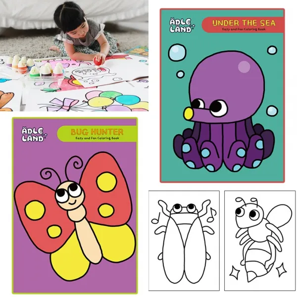 물감색칠놀이 그림책 미술 엄마표 아기 유아 컬러링북, 샤이닝라이더