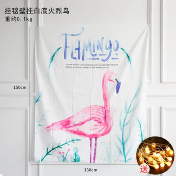 홈인테리어 가림막 현수막 그림 떨음 배경 布ins 걸이 망루소녀 배치방 숙소 리모델링 침대 머리맡 벽걸이 담요 장식품, 01 담요를 걸어 놓고 여러 사람의 실신을
