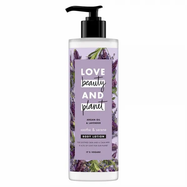 (영국직배) 1+1 Love Beauty And Planet 아르간오일 라벤다 바디로션 400ml Argan Oil and Lavender Vegan Body Lotion