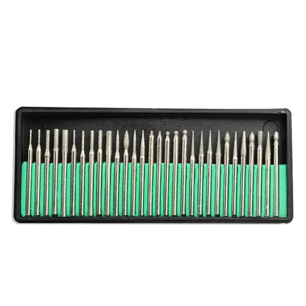STK3.0mm 정강이를가는 30pcs 다이아몬드 점 숫돌 조금 교련 머리 바늘 끝