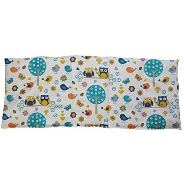 철자법 곡물 베개 50x20cm 올빼미 백색; 온찜질 요법