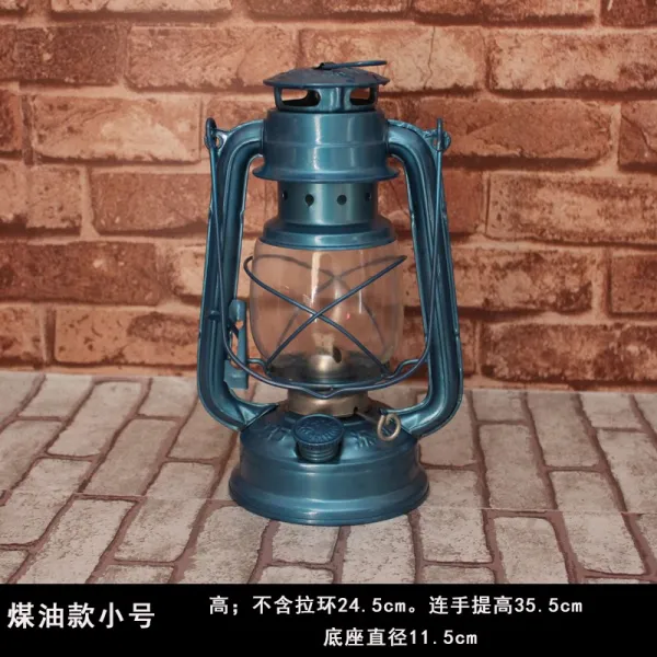 화목쇼핑몰 등유랜턴 민속 레트로 물품 늙다리 수장 잡목 민국 구식의 클오일 램프 골동품 진열 장식품, 클오일 타입 라이트블루 스몰자 많다