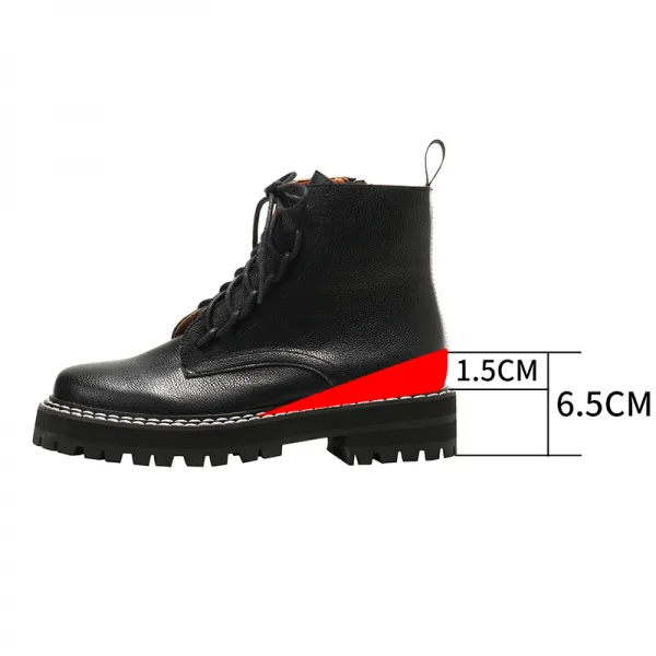양멱 같은스타일 워커부츠 여성 통굽 작은 키 어텀 무드 차량 싱글