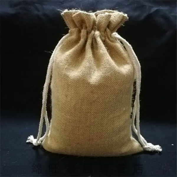 others 진피 포장 인쇄 식량 호두 토산물 마대 천연 노 란 추출 줄 포대 봉투 1 개 45 * 68cm, 상세페이지 참조