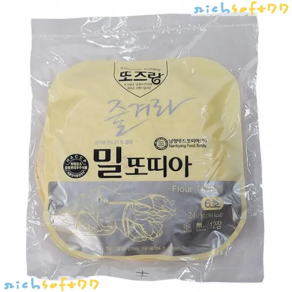 [richsoft77] 또즈랑 밀또띠아 6호 240g2개 월남쌈 또띠아, 1