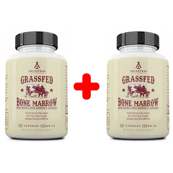 Ancestral Supplements 목초먹인 소 뼈 골수 및 추출물 180정(뼈 연골 콜라겐) 2병, 180정, 2개