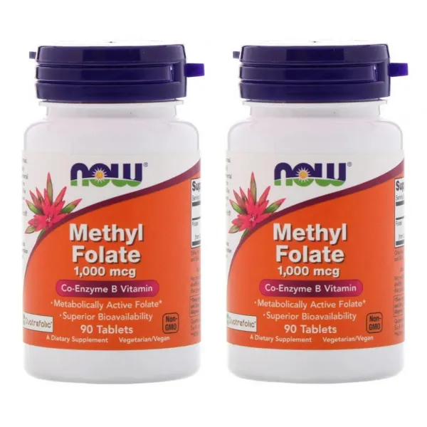 Now Foods 나우푸드 4세대 활성형엽산 B9 1 000mcg 90정(병당 약3개월) 임신준비영양제, 1mg, 2병