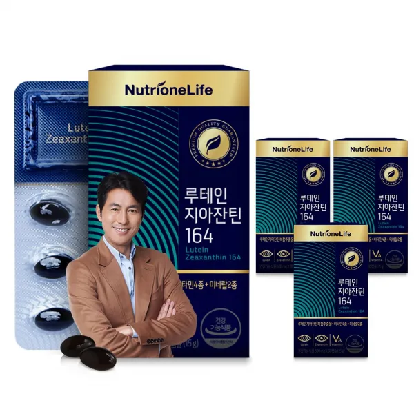 뉴트리원 루테인+지아잔틴+비타민a 7중 기능성 눈 영양제 루테인지아잔틴164 + 활력환 500mg 4box