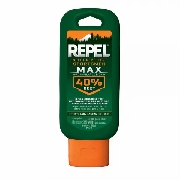 Repel 리펠 천연 곤충 기피제 스포츠맨 맥스 포뮬라 로션 4 oz (113g) 2팩 INSECT REPELLENT SPORTSMEN MAX FORMULA LOTION, 1개, 1ml