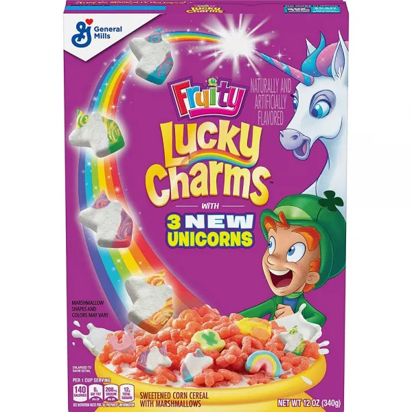 [미국직구]General Mills Cereals 과일 럭키 참 유니콘 통밀 12oz 마시마로 시리얼, 선택, 상세설명참조