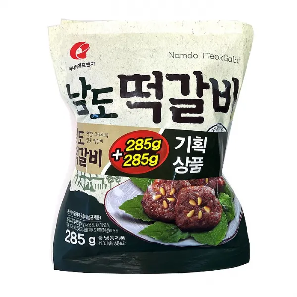 [유통기한21.9월초] 마니커에프앤지 남도떡갈비 285gx2봉 한입 돼지고기 떡갈비/산적/반찬
