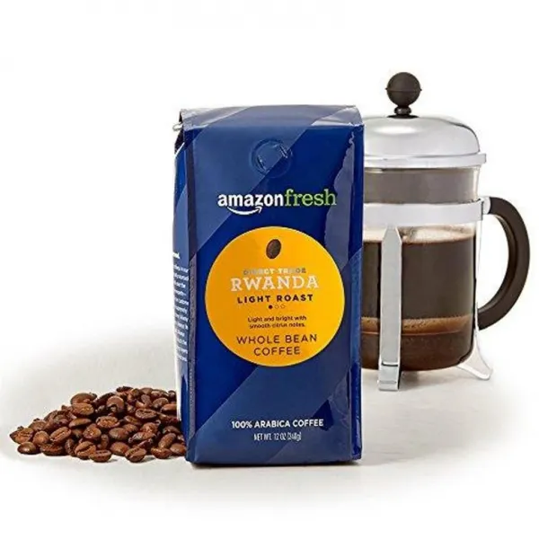 AmazonFresh - 아마존프레쉬 르완다 원두 커피 라이트 로스트 - 12oz(3팩), ., .