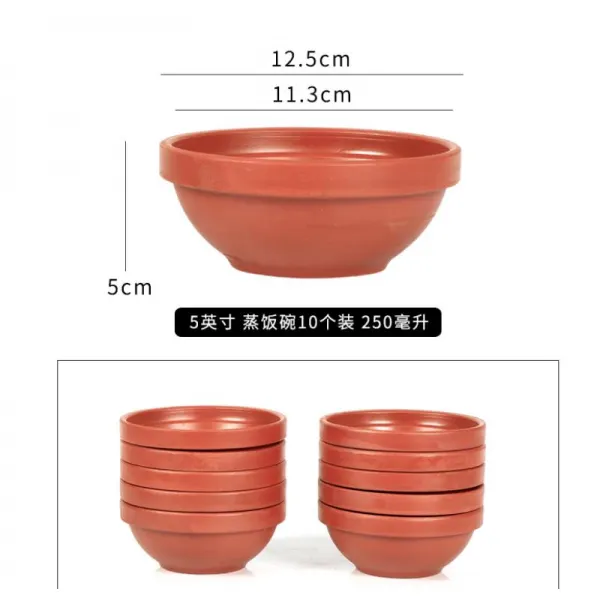 채소볼 모래 구식의 누런색 가정용 헤리티지 토기 찌다 고기 술을 내버무르다 거친 도자기 국공기 농가, R25 -1군자정 개입 찜밥 그릇