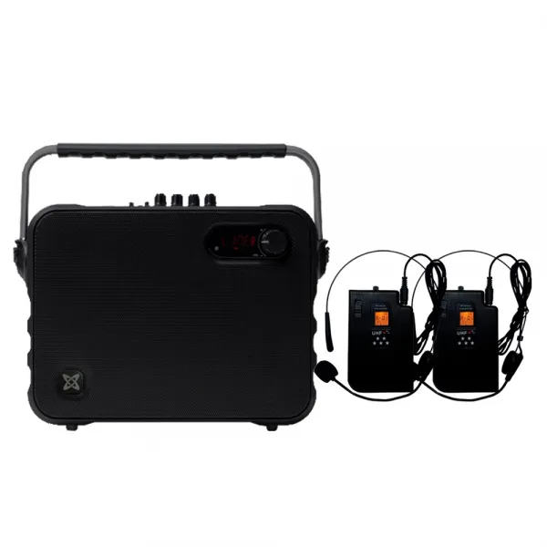 세텍코리아 Ev 9800 200w 충전식 휴대용 앰프스피커 무선마이크1개포함 고출력 강의 강연 연설 코칭4 블루투스스피커 휴대노래방 학교장터 나라장터 등록제품 무선헤드마이크set 2개