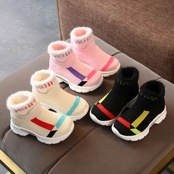 아동 삭스 스니커즈 페이크퍼 기모 운동화 155 220mm