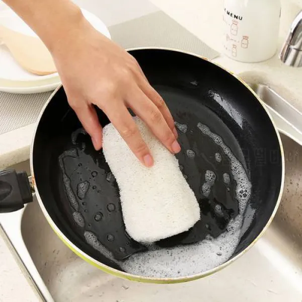 1PCS 자연 수세미 식기 세척기 기름진 브러쉬 볼 브러쉬 주전자 수세식 청, 상세내용참조