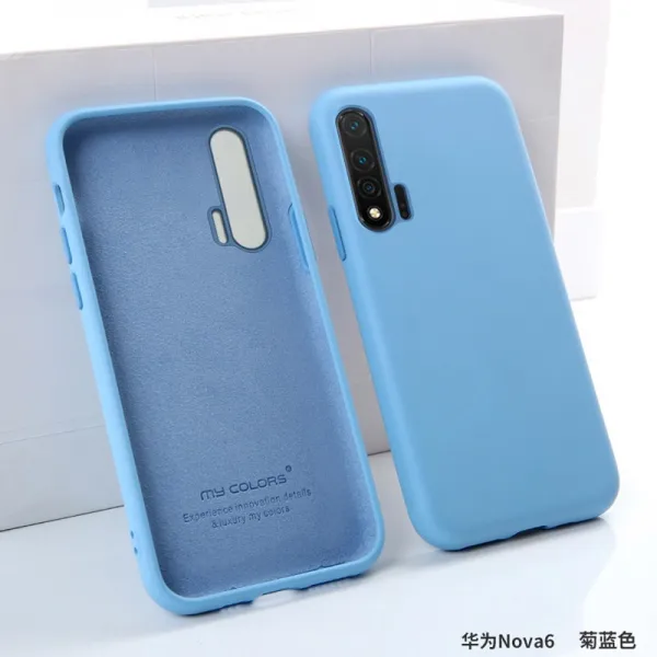 화웨이 NOVA6 핸드폰케이스 NOVA6SE 액상 실리콘 보호케이스 충격흡수 초슬림 케이스 5G판 개성 심플 4G 샌딩