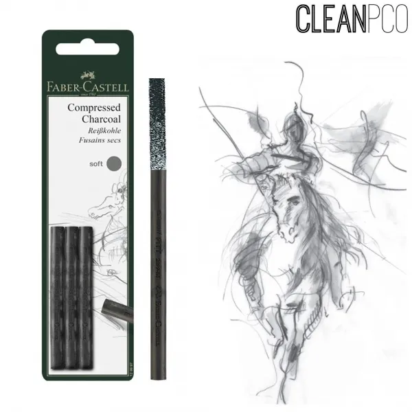 목탄Soft압축Stick콘테Faber Castell 세개발송, 이 상품이 마음에 들어요