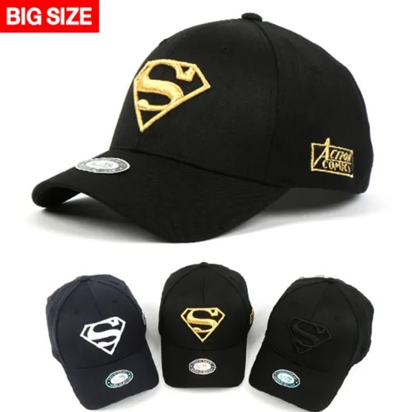 빅사이즈 슈퍼맨 패션 야구 모자 3컬러 스판 볼캡