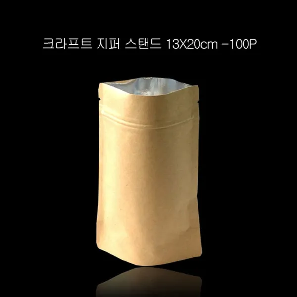 {Hi/dd_:#.ㅍing}_내부은박 지퍼스탠드 크라프트봉투 13X20cm 100P_[i]_:X&6=M-, 랜선카트에 담기 13X20cm 밑지3.5cm_밑면7cm
