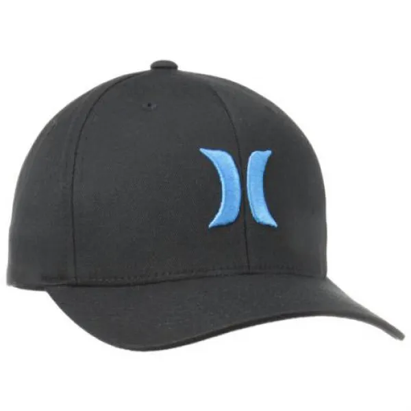 Hurley 남성용 및 유일무이 한 Black White Hat Flex Fit Hurley Mens One