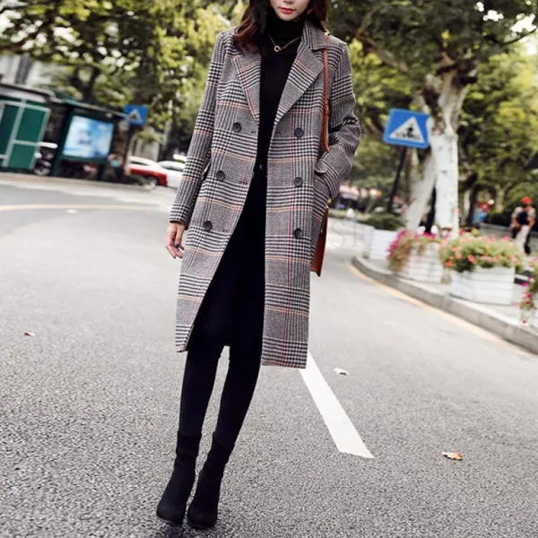 Kirahosi 롱코트 가을 겨울 여성 모직 캐시미어 롱코트 자켓 아우터 슬림핏 코트 110 325 Bid936gg