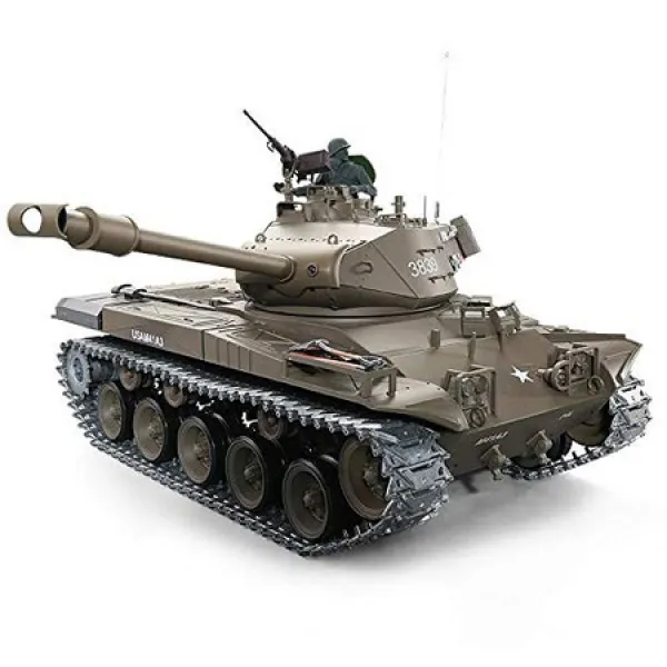 tbfei 2.4ghz의 116 스케일 라디오 원격 제어 미국 m41a3 셔먼 (105 밀리미터 곡사포) 탱크 에어 소프트 r, Basic
