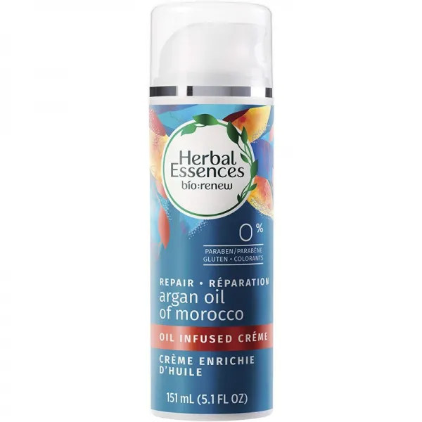 초본 본질은 모로코 기름 주입 된 머리 크림의 Bio-Renew Argan 기름 5.1 Fl Oz, 단일상품