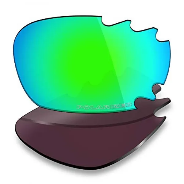 오클리 턱뼈 배출 된 / 레이싱 자켓에 대한 Mryok + 편광 교체 렌즈 통풍 - 에메랄드 그린