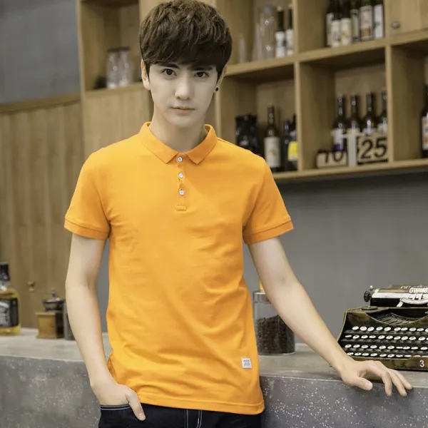 운동롱티셔츠 에이라인티셔츠 남성기능성쿨긴팔티셔츠 남자무지티셔츠 여름 트렌드 남성 셔츠칼라 반소매 티셔츠 M41329344