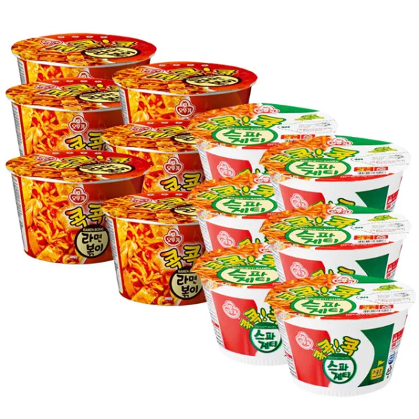 오뚜기 라면볶이 큰컵 120gx 6개 + 스파케티 120g x 총12개, 12개