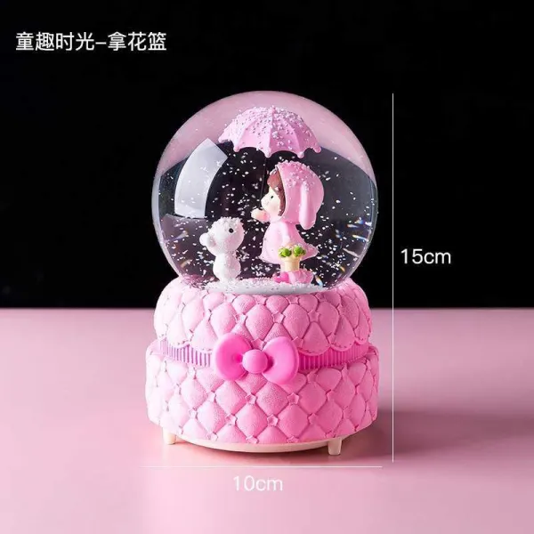 성탄 눈꽃 원구 뮤직박스 유니콘 오르골 독창적 몽환 여학생 기프트 취향 시간 가지다 꽃바구니 선물 쿡