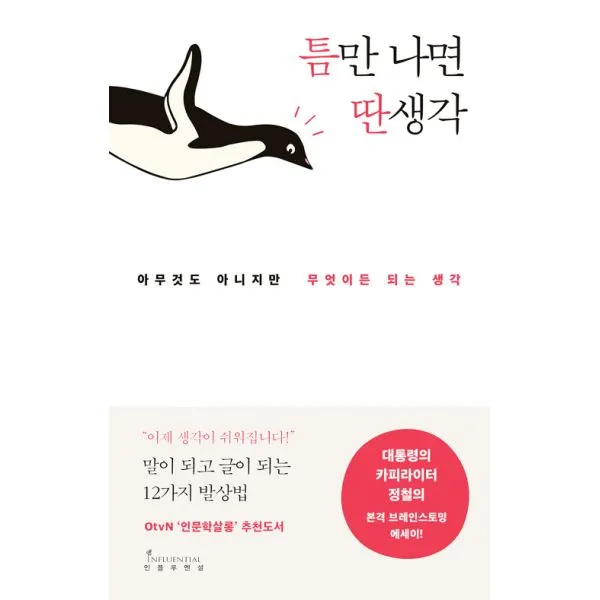 틈만 나면 딴생각 : 아무 것도 아니지만 무엇이든 되는 생각, 인플루엔셜