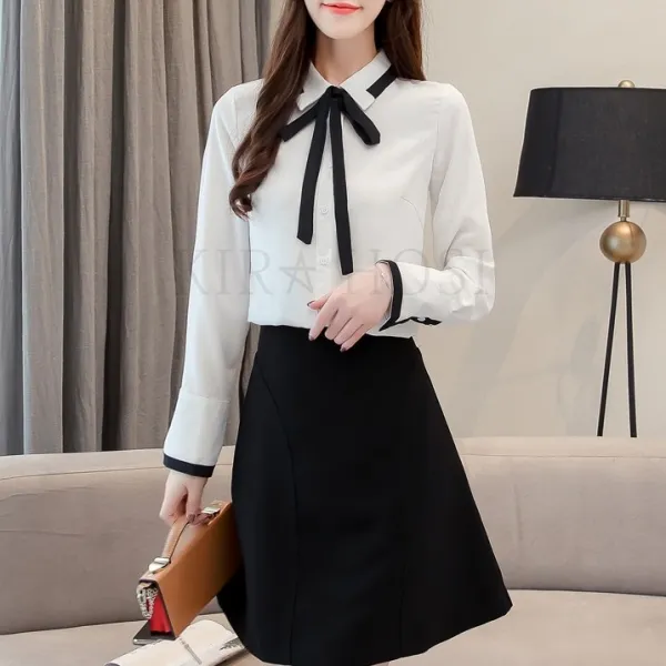 kirahosi 트렌디 쉬폰 기모 셔츠 여성 블라우스 슬림 박시 225호+덧신증정 BW3cva5y