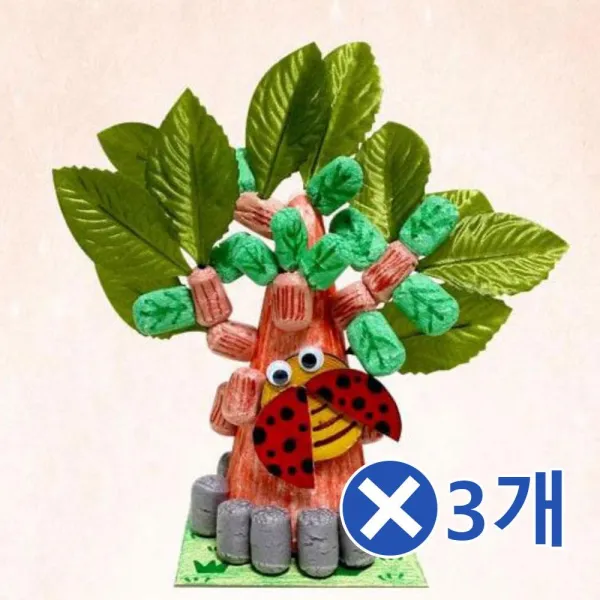 아트콘 무당벌레 나무만들기x3개 만들기재료 DIY/교구소품/유치원만들기/교구세트/DIY키트/만들기세트/방, 단일상품