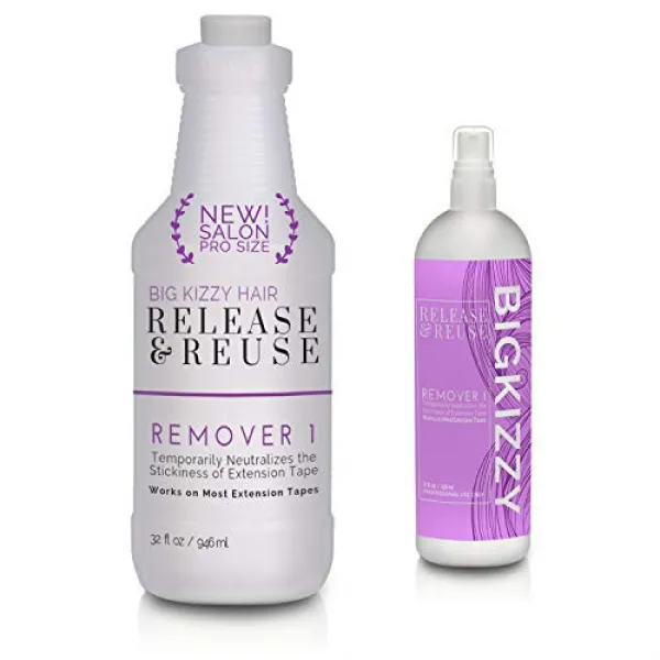 접착제제거제 Big Kizzy Remover 1 Release & Reuse 32oz Salon Size + Free 8oz Tape In Hair Extension Remover Tested & Proven Fastest & Easiest Adhesive R, 본문참고