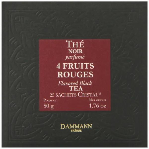 Dammann Freres 4 Fruits Rouges Black Tea 다만프레르 4 후르츠 루즈 블랙티 25개입 1.76oz(50g), 개