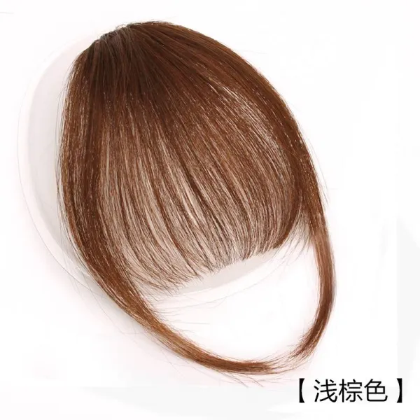 가짜 앞머리 진인 머리카락 1매형 여성 공기 댕기 절개 머리 커튼 히든 자국 없음, 1, 다이어스트 헤어밴드 리넨슬럽