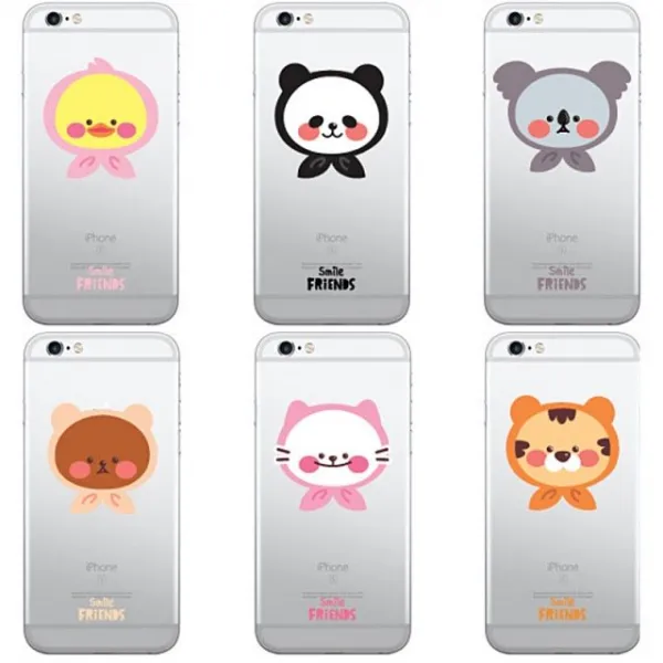 베가시크릿노트 스마일 애니멀 투명 젤리 케이스 A890