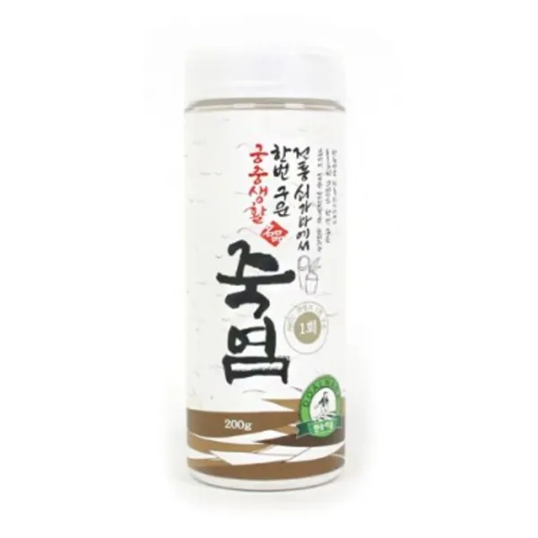 MDO9794 무화학 궁중생활 죽염 천일염 200g 죽염/웰빙죽염/양치죽염/죽염소금, 1개