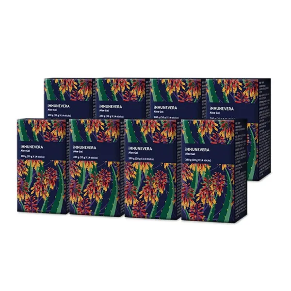 웰릿 이뮨베라 면역력 알로에 젤리 면역 다당체 250mg, 14포, 8박스