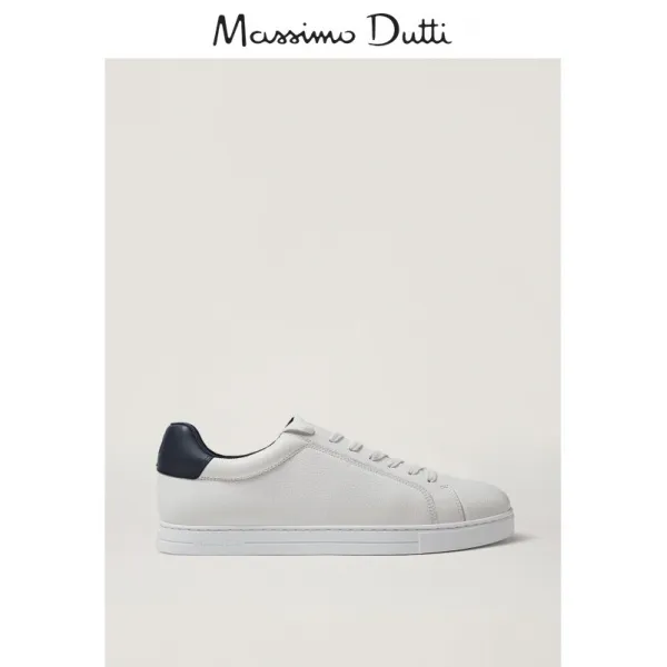 MASSIMODUTTI 슈즈 신발뒷굽 디테이프 리얼가죽 남자나이니커즈 리폼 화이트신발