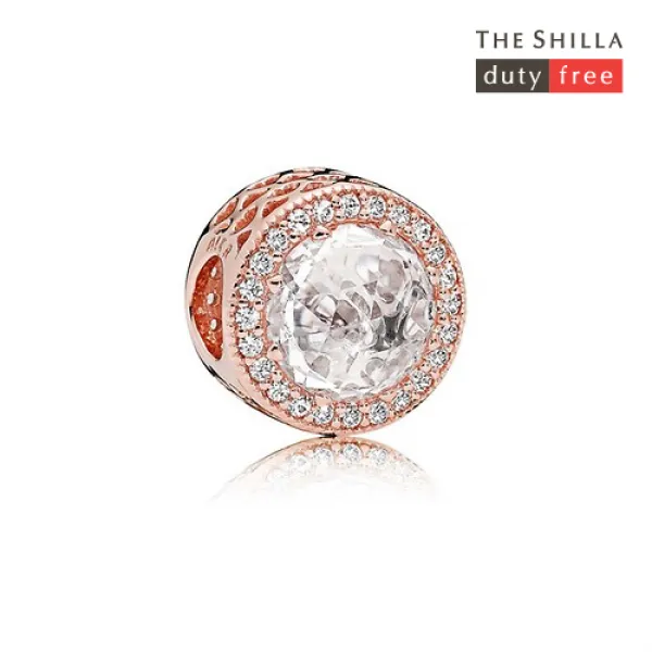 [신라면세점] 판도라_Pandora Rose Charm With Clear Cubic Zirconia 781725CZ