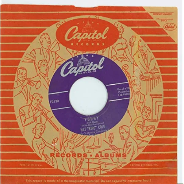 재미있는 (별로) 걷기 '내 아기 뒷전지 - Nat King Cole (Capitol Records 1952) 근처 - 민트 (7 out of 10) - 빈티지 45 rpm 비닐 레코드, 본상품, 본상품