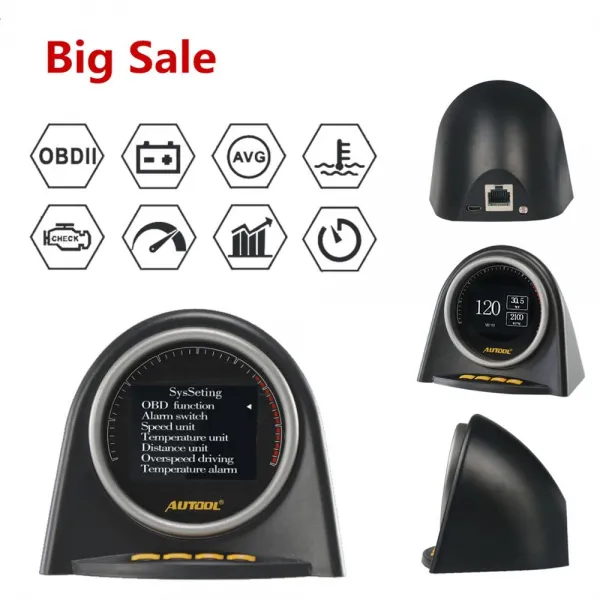 주식회사 청아커머스 AUTOOL X70 HUD OBD 헤드업 디스플레이 카 OBD2 연료 소비량계 엔진 게이지 오일 온도계 코드 판독기|코드 판독기, 04 France - 02 C