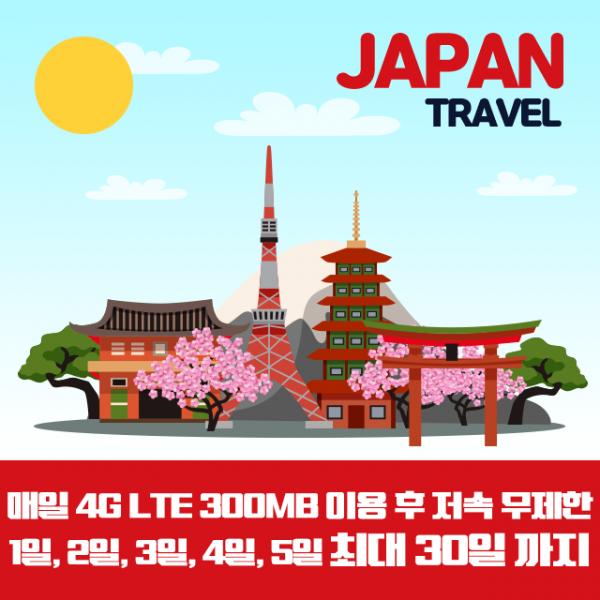 일본 유심 LTE 매일 300MB 이용후 저속무제한 1일 2일 3일 4일 고고유심 인천 공항 김포공항 김해공항 부산항 택배 수령 가능, 1개, C-09. 4G LTE 매일300MB 이용후 저속 무제한 9일 이용 자택 택배 수령