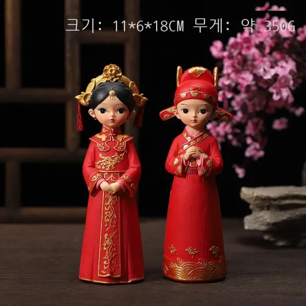 설날 결혼식 결혼 장식품 보내다 신랑 신부 중국식 결혼식 수지 공예품 혼방 장식, 평생 허락하다.