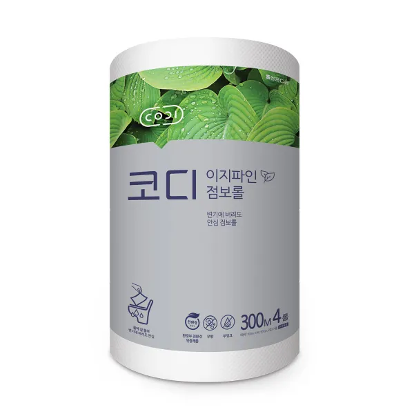 쌍용 코디 이지파인 점보롤 300M 4롤 1팩 소포장 업소용 대용량
